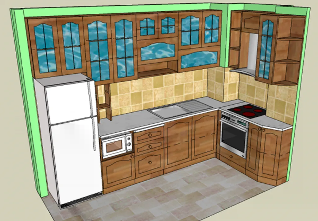 Проект на кухня масив